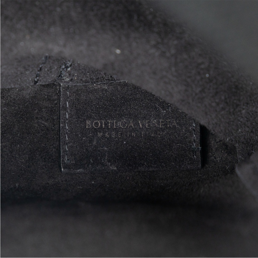 Bottega Veneta Leather Cradle Flap Small Shoulder Hand Bag Purse in Black - Picture 15 of 17